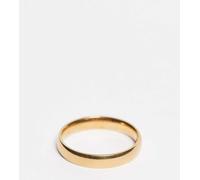 Lost Souls - Anello a fascia arrotondato da 4 mm placcato oro 18 k M-L