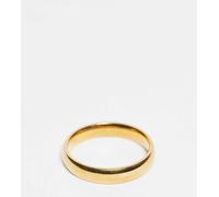 Lost Souls - Anello a fascia da 4 mm placcato oro 18 k S-M