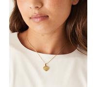 Lost Souls - Collana in acciaio inossidabile placcato oro 18 k con pendente zigrinato a forma di cuore No Size