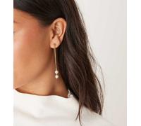 Lost Souls - Orecchini pendenti in acciaio inossidabile placcati oro 18 k con perle No Size