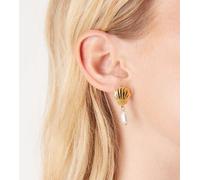 Lost Souls - Orecchini pendenti in acciaio inossidabile placcato in oro 18 kt con perle No Size