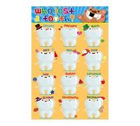 Lost Tooth Celebration Chart, Confetti Who Lost a Tooth Poster for Classroom, Kindergarten & Elementary School Nurse Office Decor(Framed,12x18inch(30x45cm))