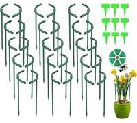 Lostwry 30 supporti per piante da interno, supporto per piante da interno, supporto per piante da giardino, pali di supporto per piante di piccole dimensioni, fiori, verdure (14 x 24 cm)