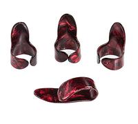 Losueeun Ballata Chitarra Set Chitarra Dolore Libero Set Accessori Chitarra Pollice Mostra Set (Rosso)