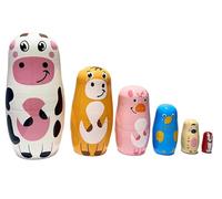 Losuya Matrioska in legno fatto a mano a forma di animale dei cartoni animati, bambole russe per Natale, feste di compleanno, decorazioni per la casa