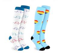 Losvcbcx 2/4/6/7 coppie di calze da compressione da 15-20 mmHg per uomini e donne sono i migliori articoli sportivi e medici per le infermiere che corrono in volo