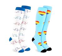 Losvcbcx 2/4/6/7 coppie di calze da compressione da 15-20 mmHg per uomini e donne sono i migliori articoli sportivi e medici per le infermiere che corrono in volo