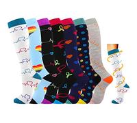 Losvcbcx 2/4/6/7 coppie di calze da compressione da 15-20 mmHg per uomini e donne sono i migliori articoli sportivi e medici per le infermiere che corrono in volo