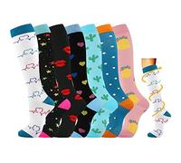 Losvcbcx 2/4/6/7 coppie di calze da compressione da 15-20 mmHg per uomini e donne sono i migliori articoli sportivi e medici per le infermiere che corrono in volo