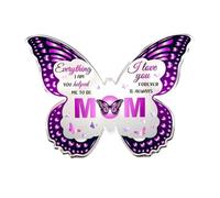 LOSVIP Mothers Day Regali per mamma, idee regalo di compleanno uniche per mamma, 4 x 3 in acrilico a forma di farfalla per il giorno del Ringraziamento di figlia figlio (D)