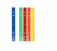 LOSVIP # Righello trasparente colorato, righello in plastica, metrico con e centimetro, righello per bambini per la scuola e la casa (B, 6)