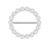 LOSVIP # Schal Ring Clip T Shirt Krawatten Clips Kleidung Geknotet für Frauen Metall Runden Kreis Shirt Clip Schnalle, Einheitsgröße, Alluminio