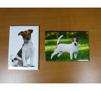 lot 2 Magnets / aimants 7,8 cm X 5,3 cm CHIENS : JACK RUSSEL 13/14