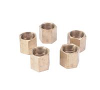 LOT 5 1/2" BSP Female Thread Brass Pipe Fittings Hex Nut Rod Connector Coupling Full port
