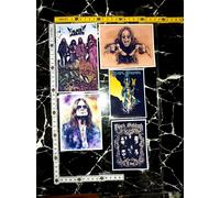 Lot 5 Pcs Big Stickers Black Sabbath Ozzy Osbourne Heavy Metal Vintage Adesivi