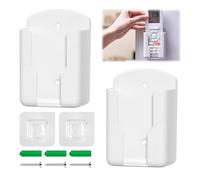 Lot de 2 Supports Muraux pour Télécommande avec Adhésif et Vis,Support Telecommande Mural,Porte Telecommande Mural,Pour Climatisation et TV - Taille intérieure : 63 mm x 30 mm x 100 mm (LxlxH)