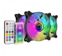 LOT DE 3 VENTILATEURS BOITIER MARS GAMING MF-3D RGB - 12CM (NOIR) NEW