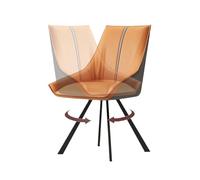 Lot de 4 chaises de Salle à Manger pivotantes à 360° en Cuir synthétique Moderne avec dossier festonné, dossier Haut Anti-griffes de Chat, Base en Métal élégante, idéales pour la