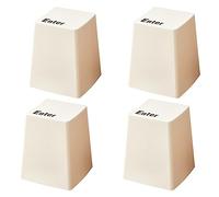 Lot de 4 tabourets de Bar empilables en Plastique Blanc - Chaises de Salle à Manger Sans dossier Peu encombrantes pour Cuisine, Salon, Bureau - Design Moderne et Rangement Facile