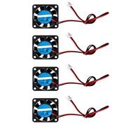 Lot de 4 Ventilatori 12V Silencieux 40mm DC 4010 Ventilatore PC avec Câble pour Refroidissement Imprimante 3D DVR et Petits Appareils Électroménagers, Faible Consommation et Dissipation Thermique