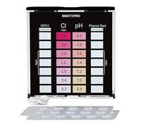 Lot di 2 confezioni da 10 tester per piscina 2 in 1, tester per acqua e cloro DPD1 e Phenol Red - Tavolette di reagenti
