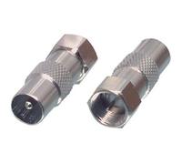 LOT Di 3 Pezzi Adattatore Fiche F Maschio / Fiche Coassiale M