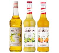 Lot sirops agrumes - Citron 1L, Citron vert 70cL, Orange 70cL