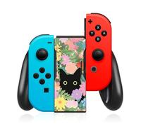 Lotadilo Joy-Con Grip per Nintendo Switch/Switch Oled - JoyCon Comfort Manopole Controller per Donne Ragazze Adolescenti Ragazzi Simpatico Design Cartone Animato Gatto Fiore