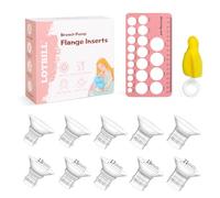 LOTBILL Inserto flangia 13/15/17/19/21 mm 10 pezzi compatibile con Medela/Spectra/Momcozy S9/S9pro/S10/S12/S12pro ecc. Tiralatte da 24 mm Flangia/Scudo, riduce il tunnel fino alla dimensione corretta