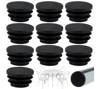 Lotbun 10 Pcs Tappi Lamellari ø 25/22/20mm, Terminali di Plastica per Sedie, Piedini Silicone, Gommini (22mm)