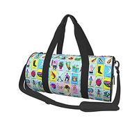 Loteria Regali di Natale colorati Borsoni da viaggio Borsoni da palestra Bagagli sportivi Borsa da viaggio grande Borse da fine settimana per uomo e donna, Nero, Taglia unica (Ts012-9)