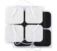 LotFancy 20 Elettrodi 5x5cm per Elettrostimolatore TENS EMS, Pads Adesivi e Riutilizzabili con Connettore a Spinotto da 2 mm, Patch Universali per Sollievo Dolore Muscolare, Cervicale e Schiena