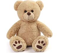 LotFancy Orsetto Peluche Circa 30 cm Peluche Orso Colore Marrone Chiaro per Bambini Orso San Valentino, Ringraziamento, Natale