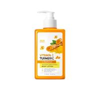 Lotion Corpo Schiarente Alla VC & Curcuma, 300ml Latte Per Una Pelle Luminosa E Morbida, Vitamina C Curcuma Atténua Macchie Scure E Imperfezioni, Idratante Quotidiano Per Mani E Corpo