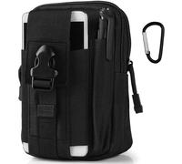 Lotisie Pratico Versatile Borsello da Cintura Molle Marsupio Tattico Sportivi Portafoglio Cellulare Comodo Borsellino Portamonete, Nero