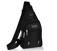 Lotisie Zaino Monospalla, Borsa Monospalla Uomo, Crossbody Sling Bag Casual Borsello Tracolla per camminare, viaggiando, ciclismo