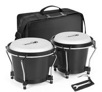 lotmusic Bongo Drums - Bongo da 15,2 cm e 17,8 cm, in legno, per bambini, adulti, principianti, con borsa per il trasporto e chiave per accordatura, per istruzione e pratica