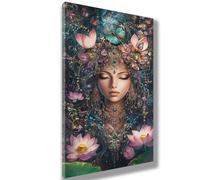 Loto Dipingere con i Numeri Adulti 60x120cm Tela,Dipingere con i Numeri Donna Motivo Design,Hobby Creativi Adulti Kit di Pittura Acrilica Fai-da-Te,Home Room Decor,Regalo Creativo(Senza Cornice)963-W