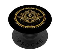 Loto simbolo potente Mandala mistico ed energia interiore PopSockets PopGrip Adesivo