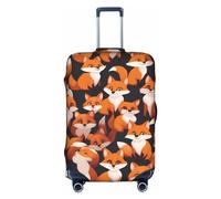 Lots of Cartoon Little Foxes - Copertura protettiva per trolley e valigie, antigraffio, 45-81 cm, adatta per viaggi, viaggi di lavoro, bianco, L