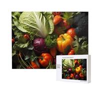 Lots of fresh vegetables Wooden Picture Puzzle 500 Pezzi - Puzzle orizzontale, Family Leisure and Brain Challenge