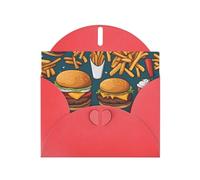 Lots of Tasty Food - Biglietto di auguri orizzontale con busta a forma di cuore rosso e scritta in lingua inglese "Lots of Tasty Food"