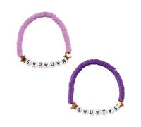 Lotsdonxia Braccialetti per fan di Olivia Rodrigo in argilla morbida, ispirata alla musica, regolabile, da donna, Misura unica, Argilla polimerica, Nessuna pietra preziosa