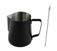 Lotsdonxia Brocca da 600 ml con ago per latte art, brocca professionale in acciaio inox per caffè espresso con beccuccio di precisione per latte art e barista