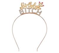 Lotsdonxia Fasce per capelli di compleanno per ragazze, stile europeo, da donna, con monogramma di buon compleanno, adatto per ragazze e donne, per feste, 1 count (Pack of 1), Plastica, agata