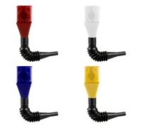 Lotsdonxia Set di 4 imbuti flessibili a scatto | Imbuto pieghevole per olio con chiusura, design a prova di fuoriuscite per auto, moto, benzina, benzina - mani libere e durevoli