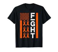 Lotta Bandiera Leucemia Cancer Awareness Nastro Arancione Maglietta