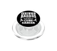 Lotta contro il cancro del polmone felice consapevolezza nastro grafico PopSockets PopGrip per MagSafe