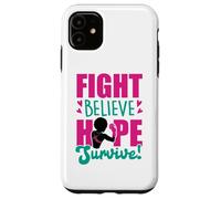 Lotta Credi Speranza Sopravvivere Cancro Al Seno Nero Melanina Sista Custodia per iPhone 11
