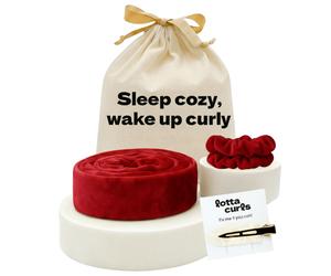 lotta curls Set di nastri arricciacapelli rosso bordeaux